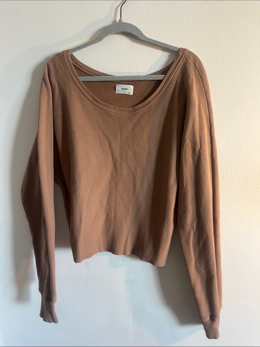 Joah Brown Toast Scoop Neck Sweatshirt